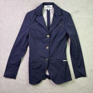 Alessandro Albanese Blazer Womens XS Blue Jacket Easy Care Equestrian Show Coat